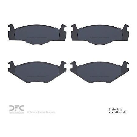 Dynamic Friction Co DFC 3000 Semi-Metallic Brake Pads - 1311-0569-00